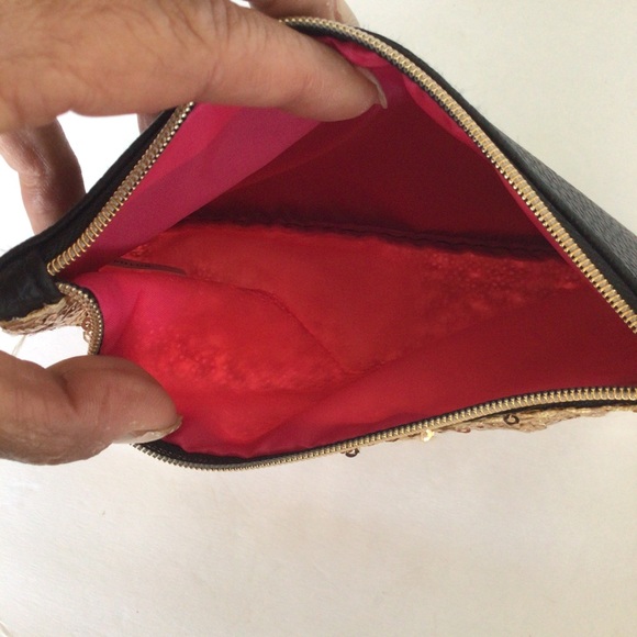 IPSY GOLD SEQUIN MAKEUP COSMETIC BAG NWOT - Picture 4 of 4